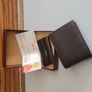 VINTAGE HICKOK LEATHER WALLET AND KEY CLIP 1964 NEVER USED